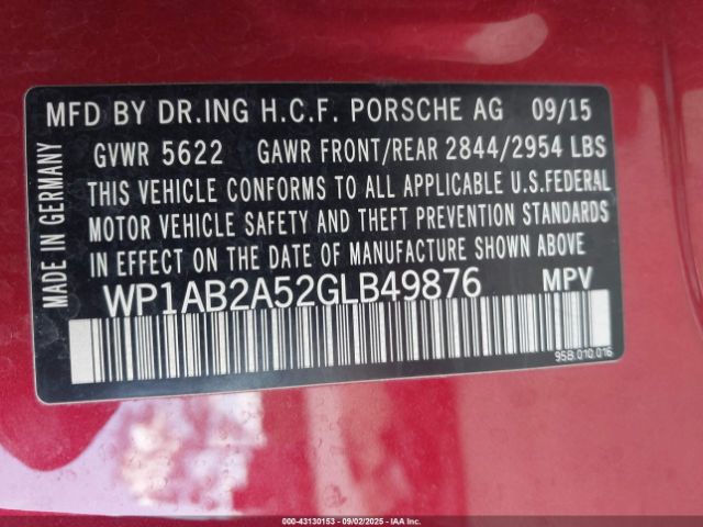 2016 PORSCHE MACAN WP1AB2A52GLB49876 Photo 8