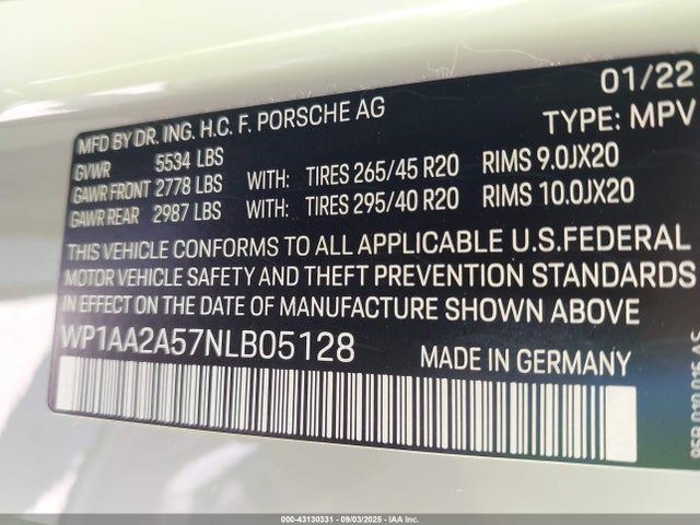 2022 PORSCHE MACAN WP1AA2A57NLB05128 Photo 8