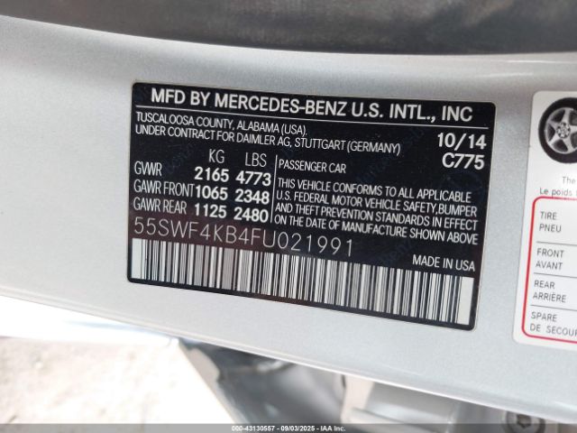 2015 MERCEDES-BENZ C 300 55SWF4KB4FU021991 Photo 8