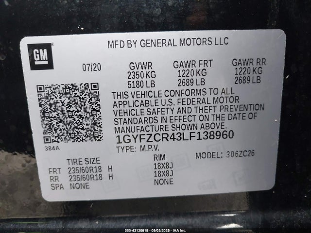 2020 CADILLAC XT4 1GYFZCR43LF138960 Photo 8