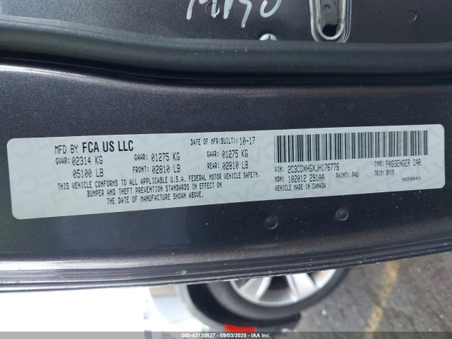2C3CDXHGXJH176776 Dodge 2018
