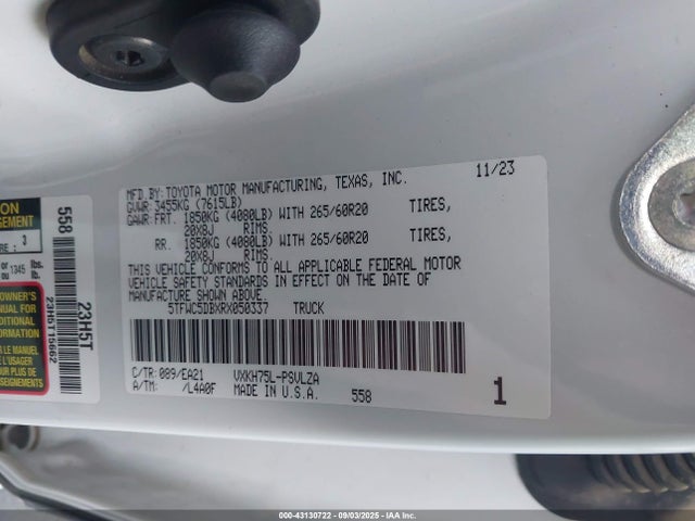 Toyota v35a-fts 2024 5TFWC5DBXRX050337 Image 35