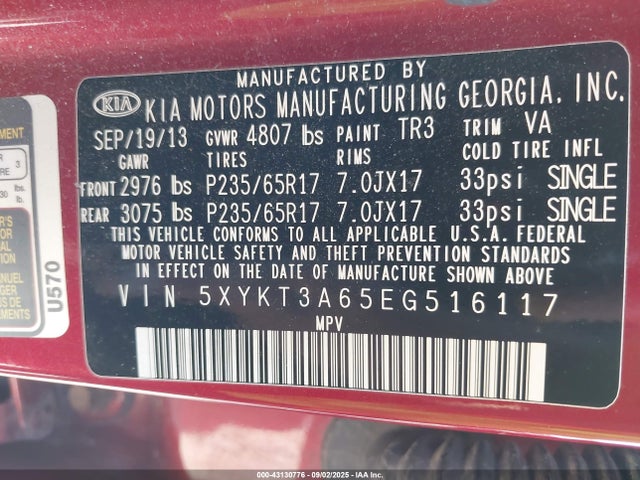 5XYKT3A65EG516117 KIA dohc t-gdi theta-ii