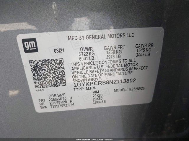 2022 CADILLAC XT6 1GYKPCRS8NZ113802 Photo 8