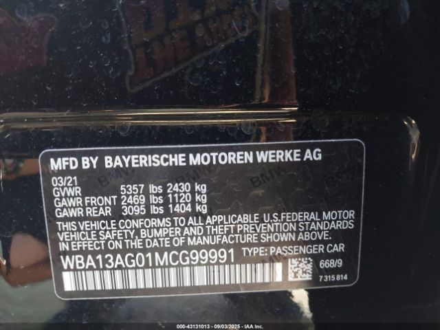 2021 BMW 530E WBA13AG01MCG99991 Photo 8