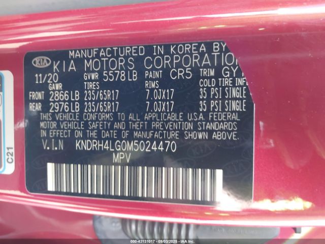 2021 KIA SORENTO HYBRID KNDRH4LG0M5024470 Photo 8