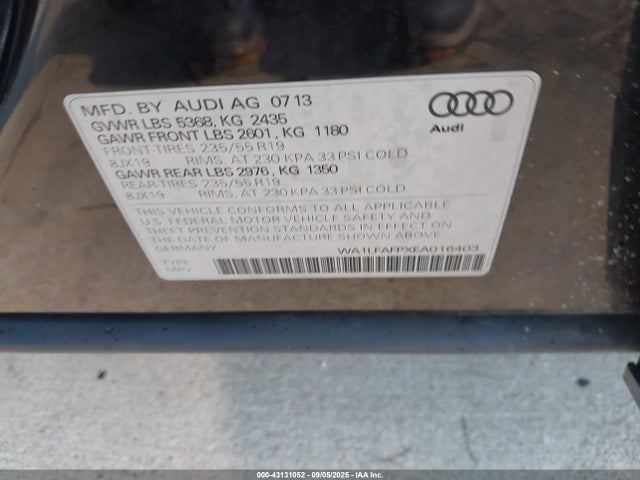 2014 AUDI Q5 WA1LFAFPXEA016403 Photo 8