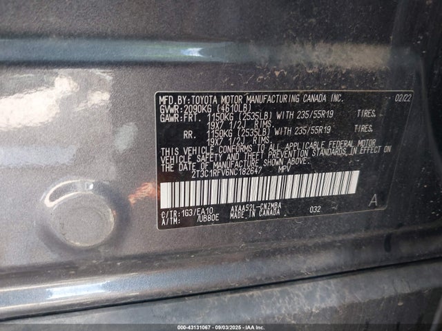 Toyota a25a-fks 2022 2T3C1RFV6NC182647 Image 9