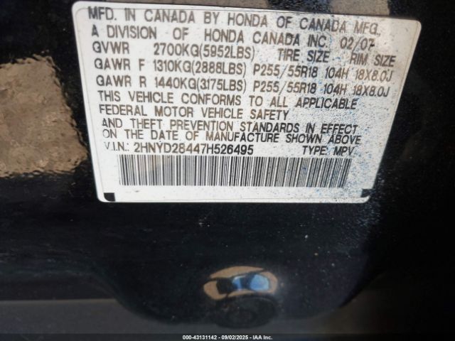 2007 ACURA MDX 2HNYD28447H526495 Photo 8
