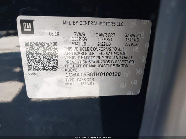 2019 CADILLAC CTS-V 1G6A15S61K0100128 Photo 8