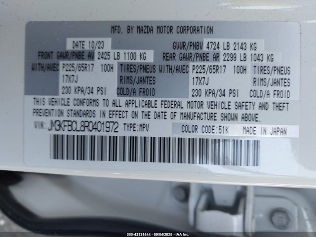 Mazda py 2024 JM3KFBCL8R0401972 Image 9