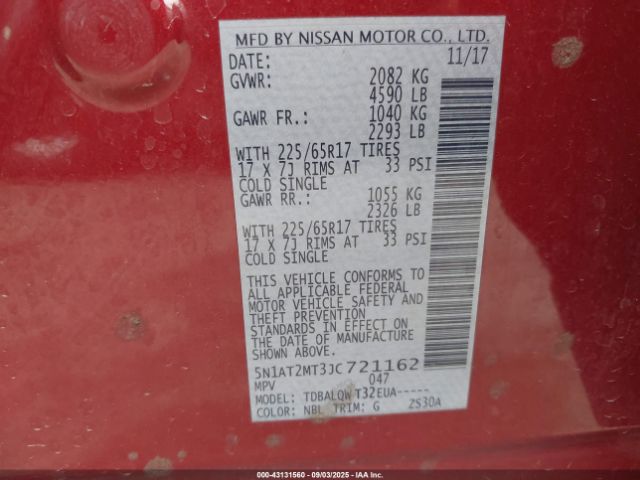 2018 NISSAN ROGUE 5N1AT2MT3JC721162 Photo 8