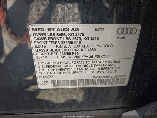 2018 AUDI Q5 WA1ANAFY3J2022471 Photo 8