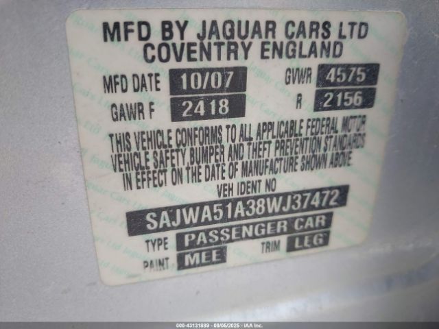 2008 JAGUAR X-TYPE SAJWA51A38WJ37472 Photo 8