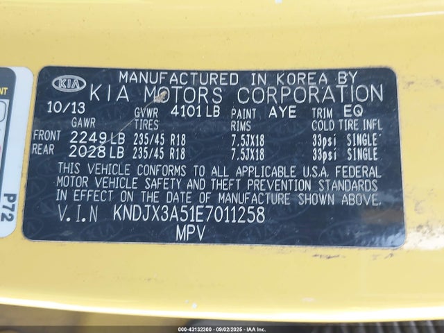 KIA dohc gdi nu 2014 KNDJX3A51E7011258 Image 9