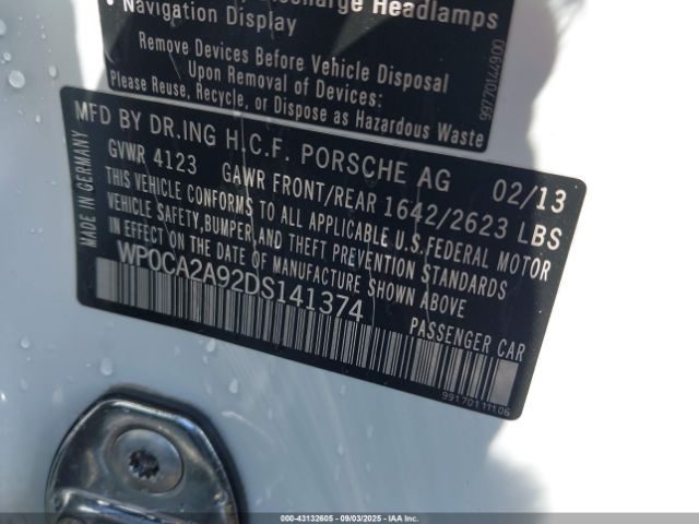 2013 PORSCHE 911 WP0CA2A92DS141374 Photo 8