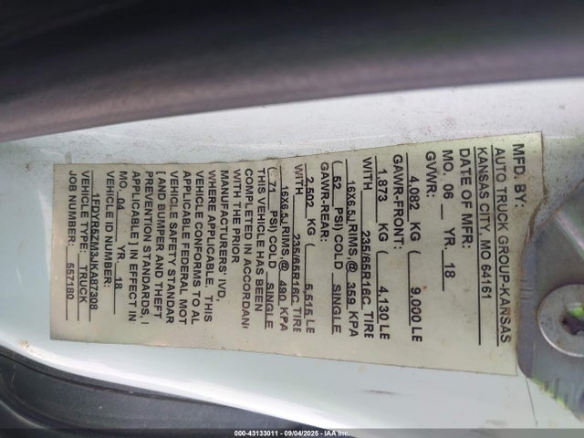 1FDYR5ZM3JKA87308 Ford Transit