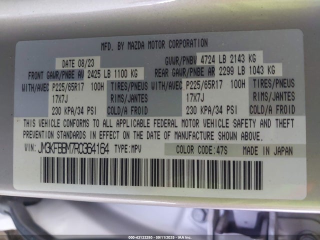 Mazda py cylinder deactivation 2024 JM3KFBBM7R0364164 Image 9