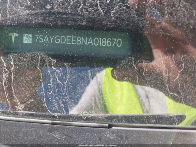 2022 TESLA MODEL Y 7SAYGDEE8NA018670 Photo 8
