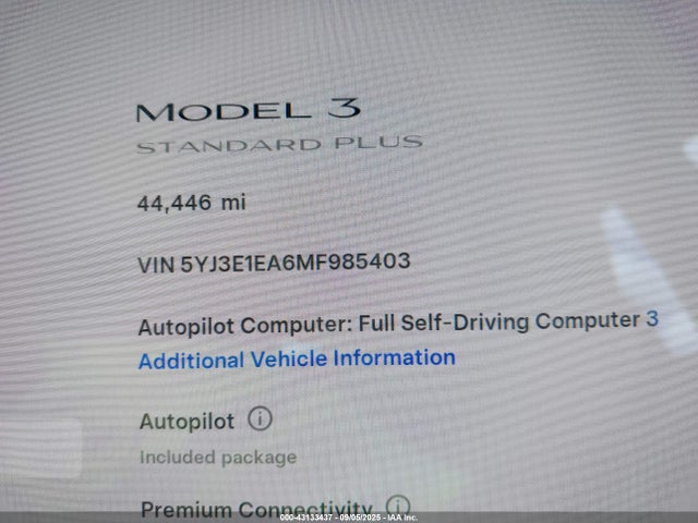 2021 TESLA MODEL 3 5YJ3E1EA6MF985403 Photo 6