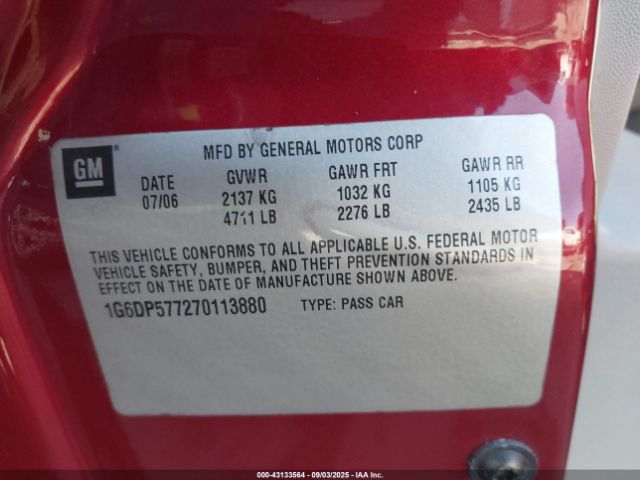 2007 CADILLAC CTS 1G6DP577270113880 Photo 8