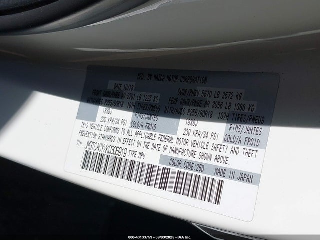 Mazda py turbo 2019 JM3TCACYXK0306919 Image 9