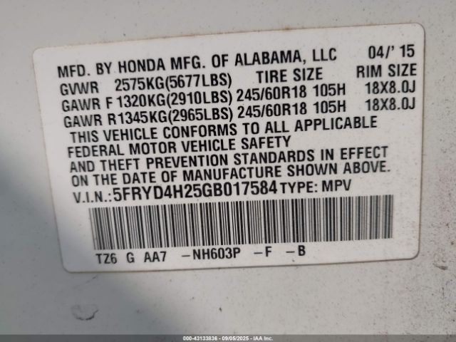 2016 ACURA MDX 5FRYD4H25GB017584 Photo 8