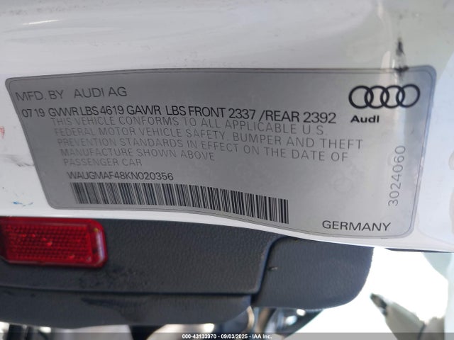 2019 AUDI A4 WAUGMAF48KN020356 Photo 8