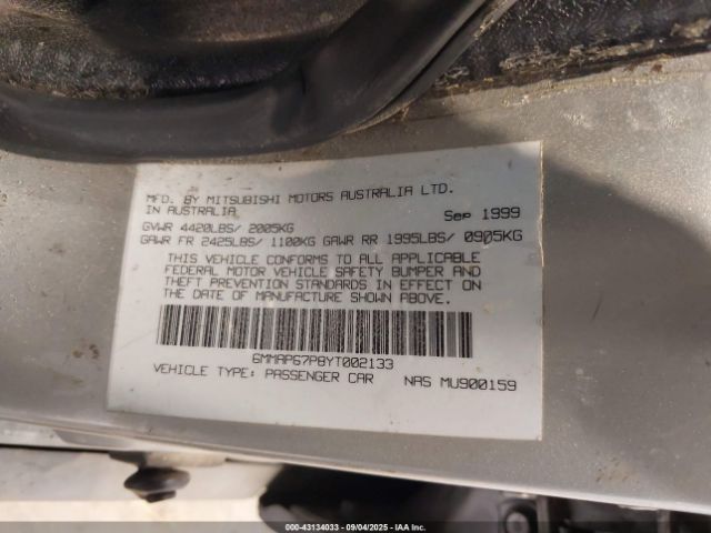 2000 MITSUBISHI DIAMANTE 6MMAP67P8YT002133 Photo 8