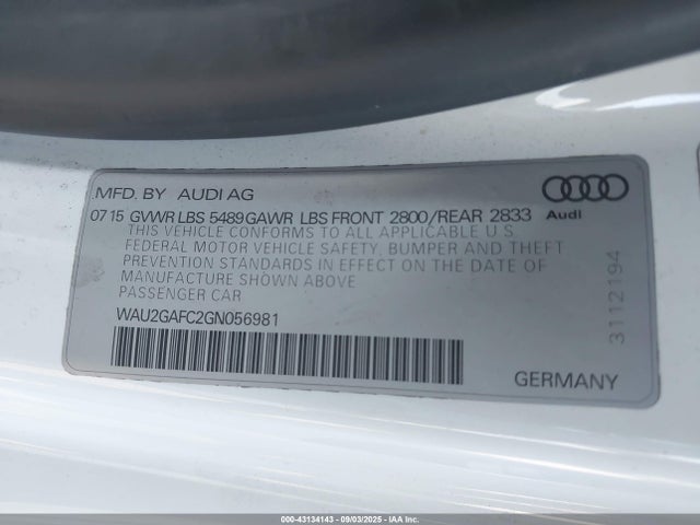 2016 AUDI A7 WAU2GAFC2GN056981 Photo 8