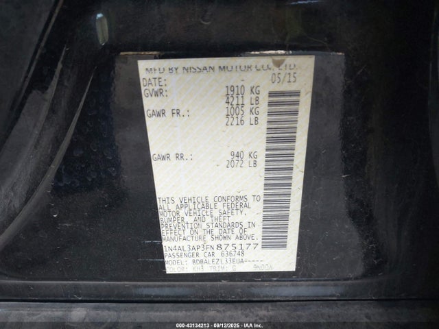 1N4AL3AP3FN875177 Nissan 2015