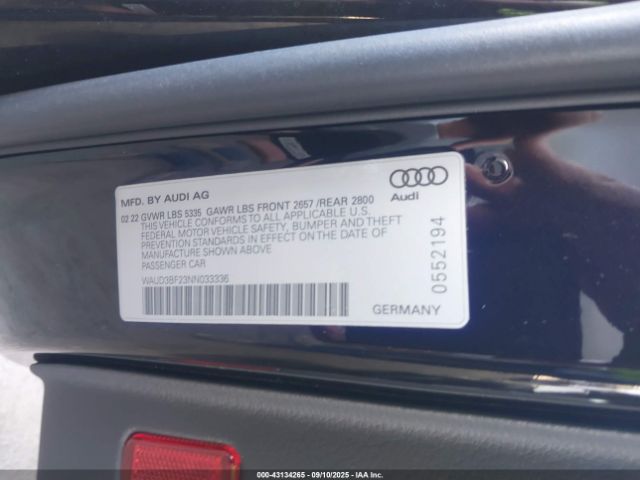 2022 AUDI A6 WAUD3BF23NN033336 Photo 8