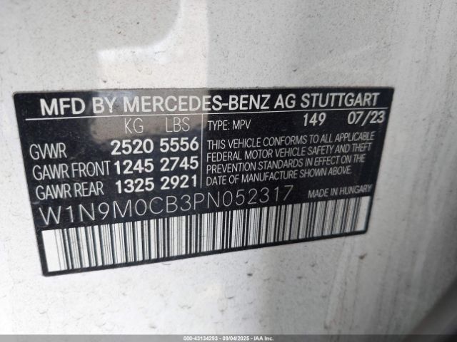 2023 MERCEDES-BENZ EQB 250 SUV W1N9M0CB3PN052317 Photo 8
