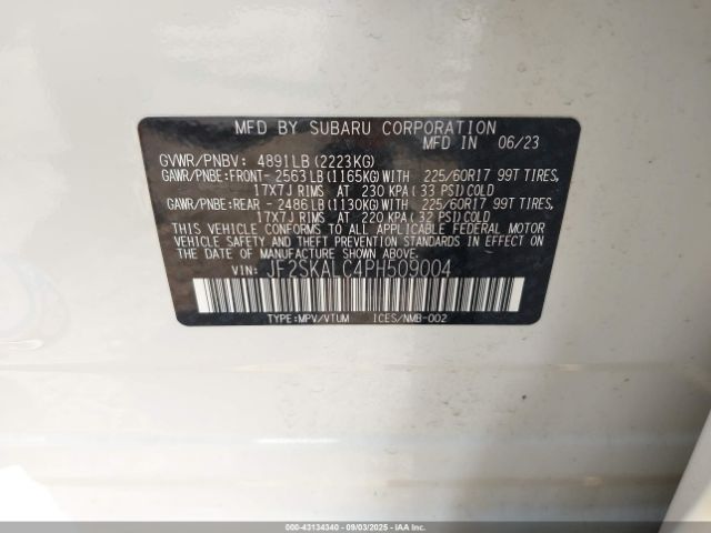 2023 SUBARU FORESTER JF2SKALC4PH509004 Photo 8