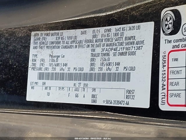Ford Fiesta 2015 3FADP4EJ1FM171387 Image 9