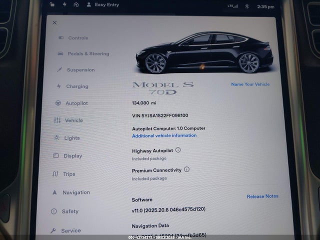 2015 TESLA MODEL S 5YJSA1S22FF098100 Photo 6