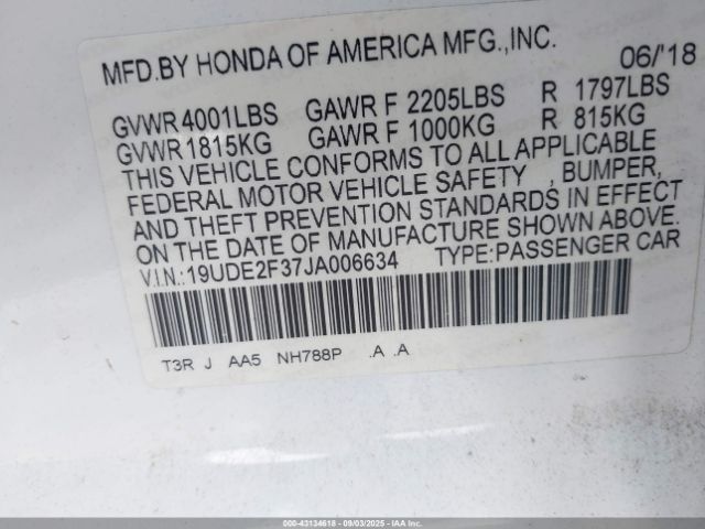 2018 ACURA ILX 19UDE2F37JA006634 Photo 8