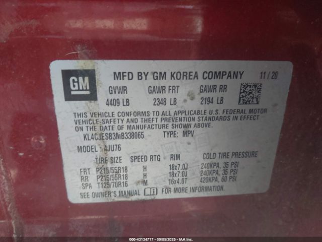 2021 BUICK ENCORE KL4CJESB3MB338065 Photo 8