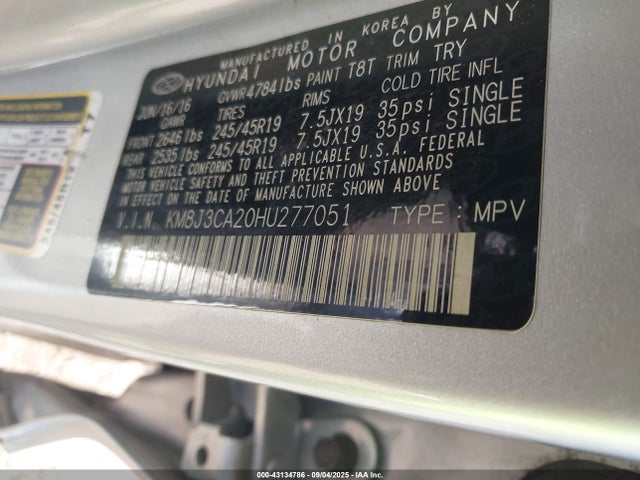 KM8J3CA20HU277051 Hyundai t-gdi gamma