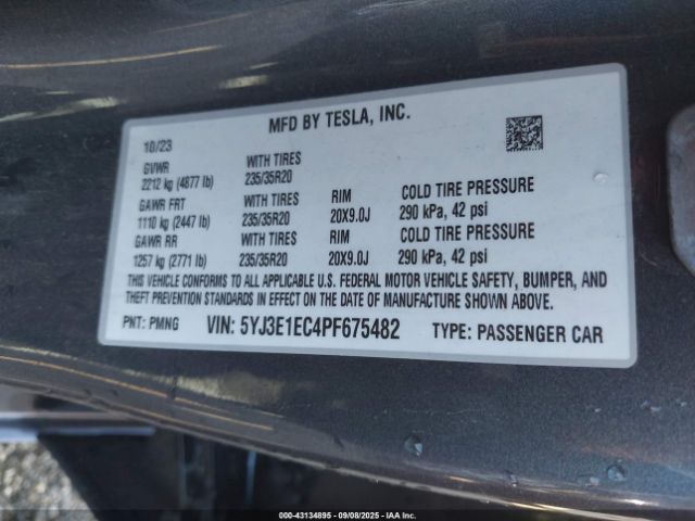 2023 TESLA MODEL 3 5YJ3E1EC4PF675482 Photo 8
