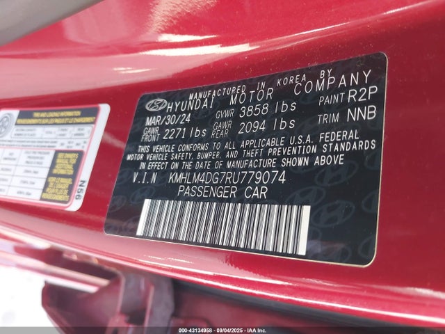 Hyundai mpi nu pe 2024 KMHLM4DG7RU779074 Image 9