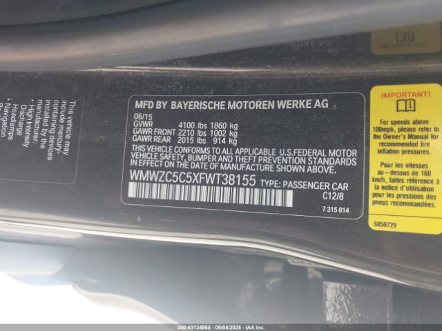 2015 MINI COUNTRYMAN WMWZC5C5XFWT38155 Photo 8