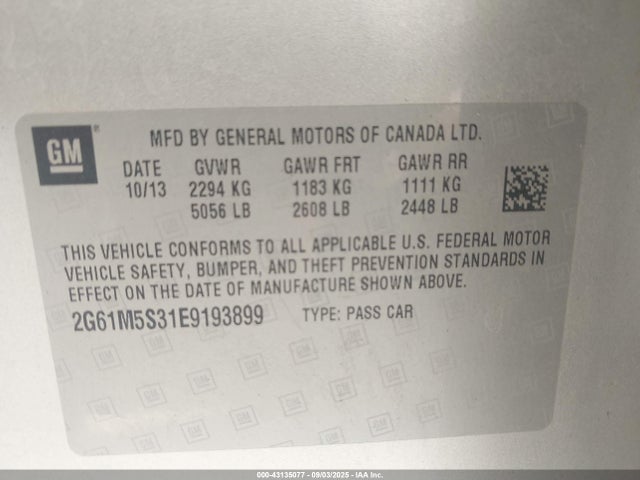 2014 CADILLAC XTS 2G61M5S31E9193899 Photo 8