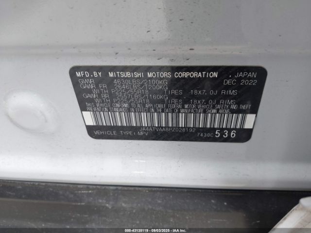 2023 MITSUBISHI ECLIPSE CROSS JA4ATVAA8PZ028192 Photo 8