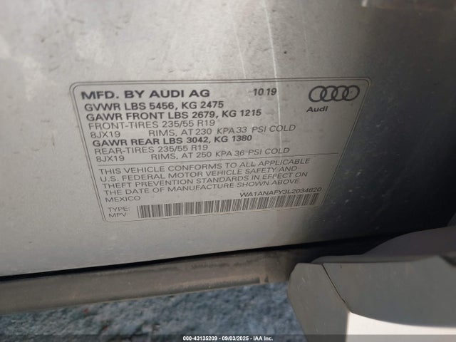 2020 AUDI Q5 WA1ANAFY3L2034820 Photo 8
