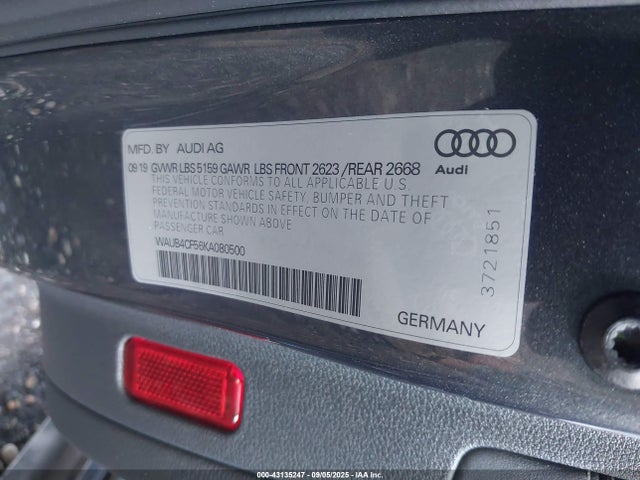 2019 AUDI S5 WAUB4CF56KA080500 Photo 8