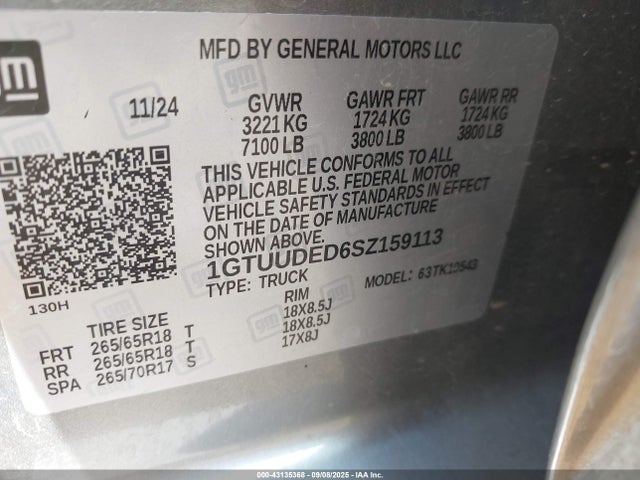 1GTUUDED6SZ159113 GMC l84
