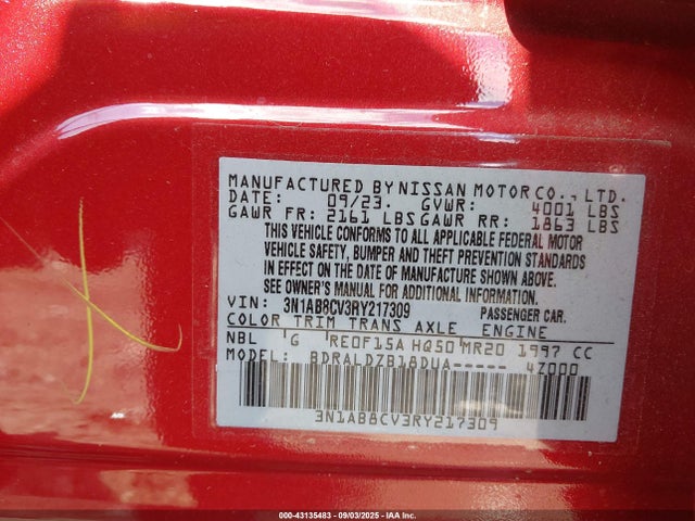 Nissan 2024 2024 3N1AB8CV3RY217309 Image 9