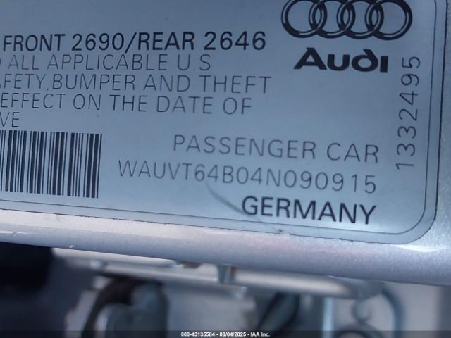 2004 AUDI A6 WAUVT64B04N090915 Photo 8