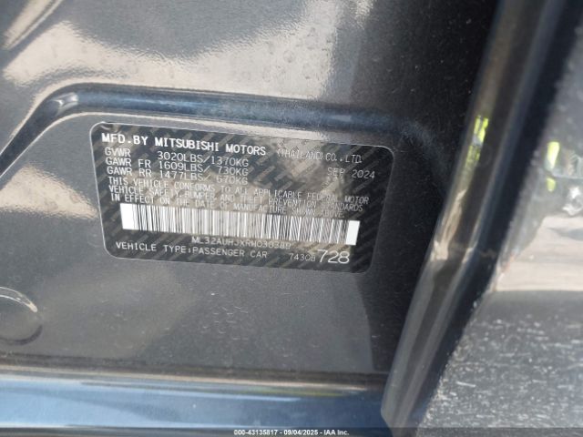 2024 MITSUBISHI MIRAGE ML32AUHJXRH030389 Photo 8